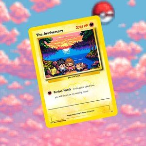 Custom Pokemon Card - Anniversary/Couple/Valentine/Wedding Gift